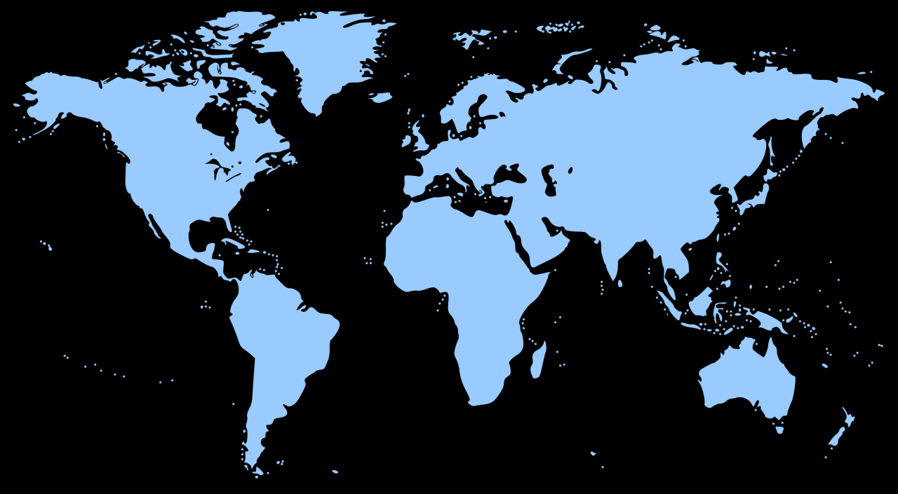 Clipart - world map Where is world's No. 1 hotel?