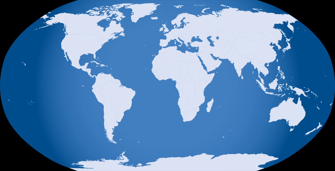 Clipart - Blue World Map Where is world's No. 1 hotel?